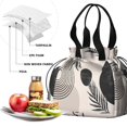 thumbnail image 4 of Boho Bohemian Art Drawstring Lunch Bag Women - Drawstring Lunch Bag Insulated for Work Office - Stain-Resistant Large Lunchbags for Women with Multi-Pockets, 4 of 6
