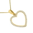 thumbnail image 3 of Mauli Jewels Engagement Necklace for Women 0.36 Carat Heart Shape 3/8 Carat Diamond Pendant Necklace Prong-Setting 10K White Rose & Yellow Gold|Silver Chain, 3 of 7