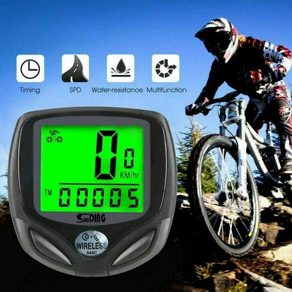 EIMELI Bike Speedometer Waterproof Wireless Bicycle Bike Computer and Cycling Odometer with Multi-Function LCD Backlight Display