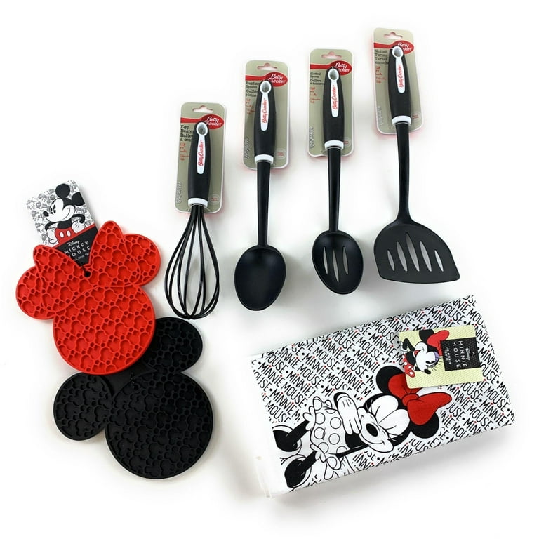 Disney Kitchen Gift Set! Silicon Trivets + Towels + Cooking Tools! Mickey &  Minnie Mouse Set with Gift Box! 