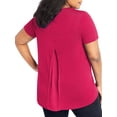 thumbnail image 2 of Just My Size Women's Plus Mixed Fabric Hi-Lo Top, 2 of 5