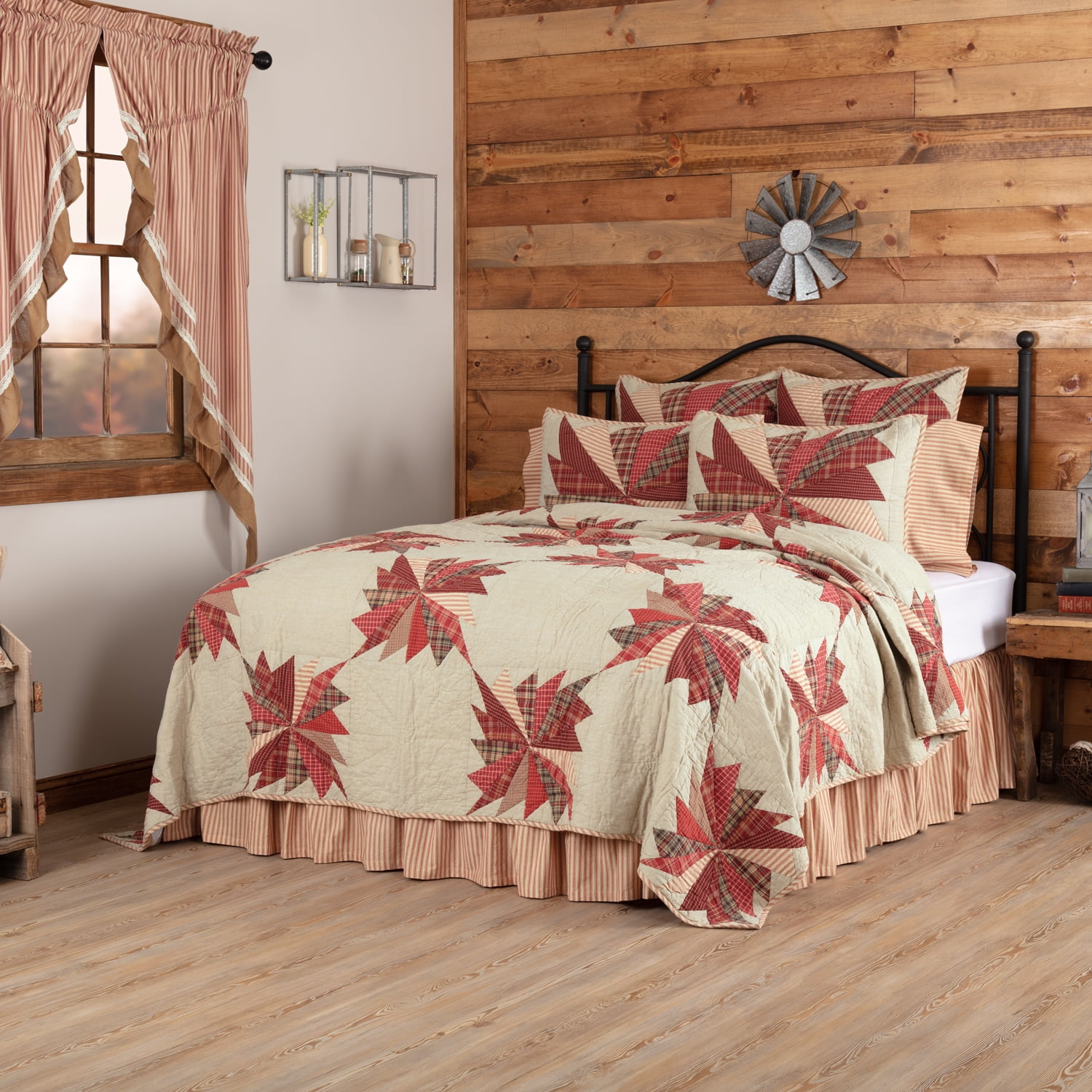 Barn Red Rustic & Lodge Bedding Wilder Cotton PreWashed Chambray Queen