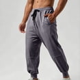 thumbnail image 4 of Jerdar Men's Cotton Jogger Sweatpants Tapered Cuffed Ankle All Season Four Season Gym Workout Fitness Athletic Casual Comfortable Soft Long Pants Trousers, 4 of 9