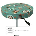 thumbnail image 4 of Haiem Veterinary Clinics Print Cushion Round Bar Chair Seat Cover Bar Chair Cushion Covers Elastic Washable Bar Chair Cover,Protects from Scratches and Stains-13 inch, 4 of 7