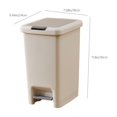 thumbnail image 3 of Small Bathroom Trash Can with Lid,Lid Foot Pedal Hand Press Trash Can,Slim Soft Close Garbage Can,Wastebasket Container Trash Bin for Office Bedroom Kitchen Living Room, 3 of 5