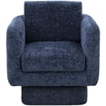 thumbnail image 5 of Meridian Furniture Alessandra Navy Chenille Fabric Swivel Accent Chair, 5 of 44