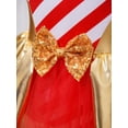 thumbnail image 5 of MSemis Girls Sequins Christmas Candy Cane Striped Figure Ice Skating Dance Tutu Dress A-Red 8, 5 of 7