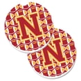 thumbnail image 1 of Lettre N Football Cardinal & Or Ensemble de 2 Porte-Gobelets sous-Verre de Voiture, 1 of 1