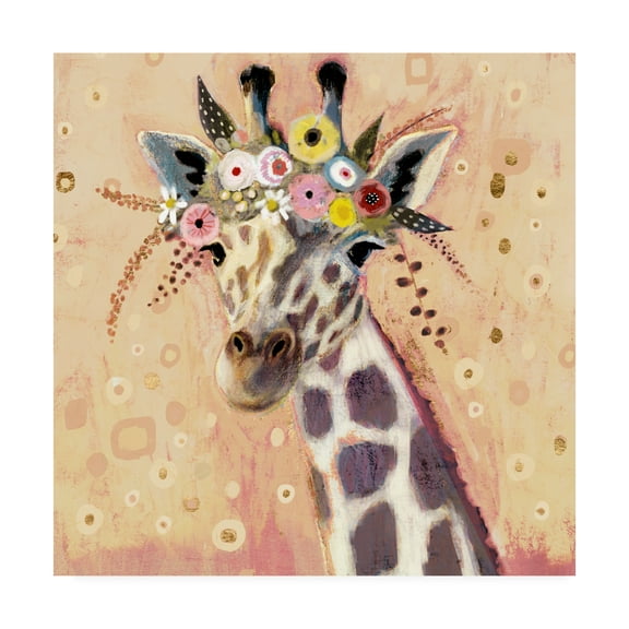 Trademark Fine Art 'Klimt Giraffe I' Canvas Art by Victoria Borges