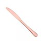 thumbnail image 1 of Xiao Hua 4 cuchillos de acero inoxidable para mesa, para casa, restaurante, hotel, color oro rosa, 1 of 5