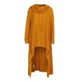 thumbnail image 7 of Dyfzdhu Sweatshirts for Women Plus Size Long Sleeve High Low Tops Solid Oversized Loose Fit Asymmetrical Hoodies Yellow, 7 of 7