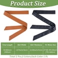 2Pcs 2 Colors PU Leather Wrap Belts for Coat Bowknot Mixed Color ...
