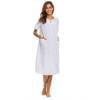 thumbnail image 5 of Ekouaer House Dress for Women with Pockets Button Down Duster Housecoat Short Sleeve Patio Dress Nightgown, 5 of 6