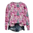 thumbnail image 6 of larppty Women's Ugly Christmas Sweatshirts with Print Funny Graphic Sweater for Xmas Party （Hot Pink, L）, 6 of 6