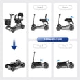 thumbnail image 4 of EAGLOG Lightweight Mobility Scooter for Seniors, Foldable Motorized Scooters with Removable Lithium Battery, Pneumatic Tires, Airport Approved, 12.4 Miles Range, 330lb Capacity, Silver, 4 of 14