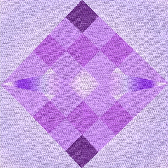 Ahgly Company Indoor Square Patterned Heliotrope Purple Area Rugs, 8' Square