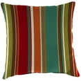 thumbnail image 5 of Jordan Manufacturing 16" x 16" Westport Teal Multicolor Stripe Square Outdoor Throw Pillow (2 Pack), 5 of 11