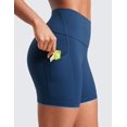 thumbnail image 5 of Shorts CRZ YOGA Butterluxe tiro alto 5" con bolsillos azul marino XS, 5 of 5