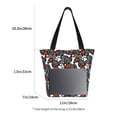 thumbnail image 3 of KLL Tote Bag for Women Cute Puppy Footprints Print Shopping Grocery Reusable Bags for Office School Shopping Travel, 3 of 6