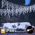 thumbnail image 5 of Cortina de luces LED con forma de carámbano para decoración navideña, voltaje de seguridad de 24 V, 20 m, 864 ledes, inclinación de 0,3/0,4/0,5 m y 0,6/0,7/0,8 m, UE/EE. UU., 5 of 5