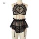 thumbnail image 1 of Traje de ropa interior sexy Traje de falda sexy con encanto tipo dividido de fibra elástica suave, L Scienceny  XX000144-03, 1 of 7