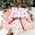 thumbnail image 3 of Pink Christmas Wrapping Paper Cute Xmas Holiday Gift Wrapping Paper for Girls Kids 8 Large Sheet Polar Bear, Snowman, Llamas, Gnomes, 3 of 8