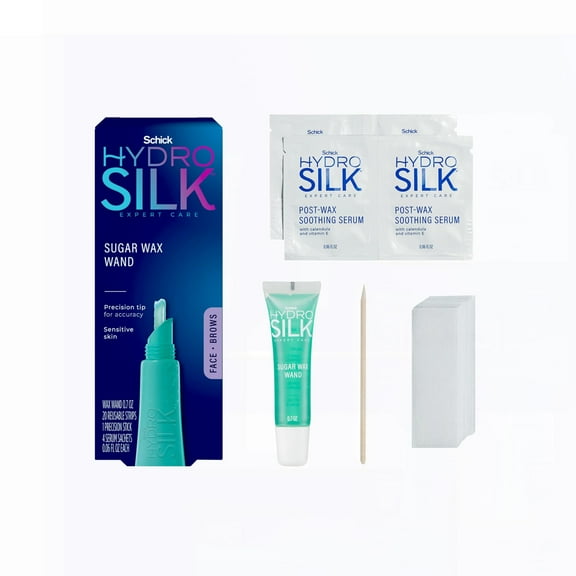 Schick Hydro Silk Sugar Wax Wand | Soft Eyebrow,Lip Wax Pen, Face Hair Removal Depilatory Wax kk15 kk15