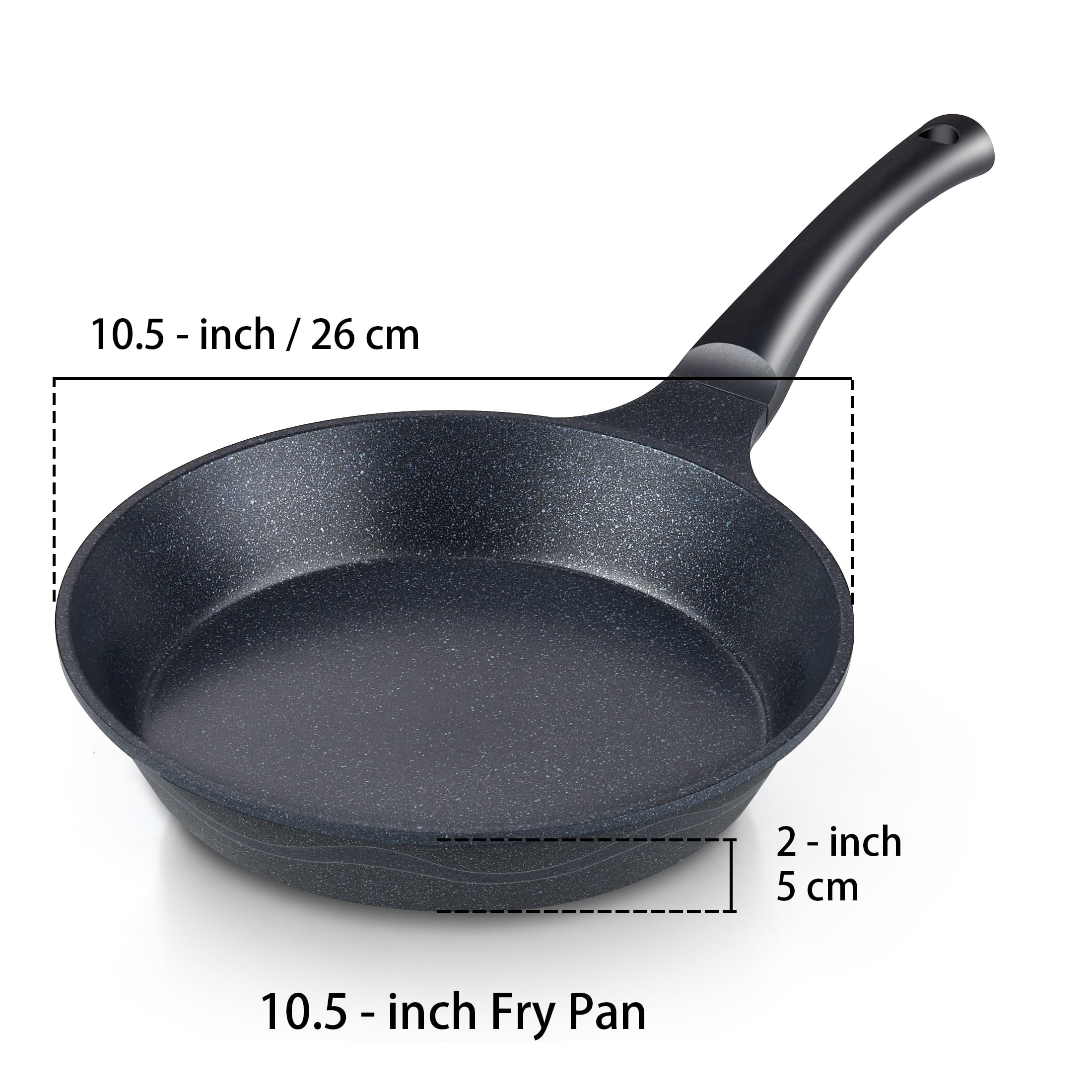 Cook N Home 02691 Ceramic Nonstick Coating Saute Fry Pan 12-Inch 30cm, Grey