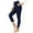 Navy, variant on Fleece Lined Leggings Women Women's Winter No Itchy Line Lamb Fleece Thickened Belly Firming Warm Pockets Base Layer Yoga Pants High Waisted Fleece Lined Leggings Women Dark Gray XL