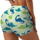 thumbnail image 1 of Fotbe Cute Dinosaur Blue Green Shorts Sin Costuras – Shorts Deportivos de Cintura Alta para Mujer, Elásticos para Gimnasio, Yoga, Running o Ciclismo-Medium, 1 of 8