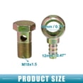 thumbnail image 5 of Unique Bargains Banjo Bolt M18x1.5 12mm Banjo Bolt Hose Barb Fittings Adapter with Washers for Motorcycle Car (Set of 2), 5 of 7