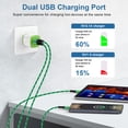 thumbnail image 2 of USB C Charger Block Fast Charging, 2 Pack Dual Port USB Wall Charger with 6FT USB C Cable, Type C Block Wall Charger Adapter USB C Brick Cube with USB C Phone Charger Cords, Green, 2 of 7