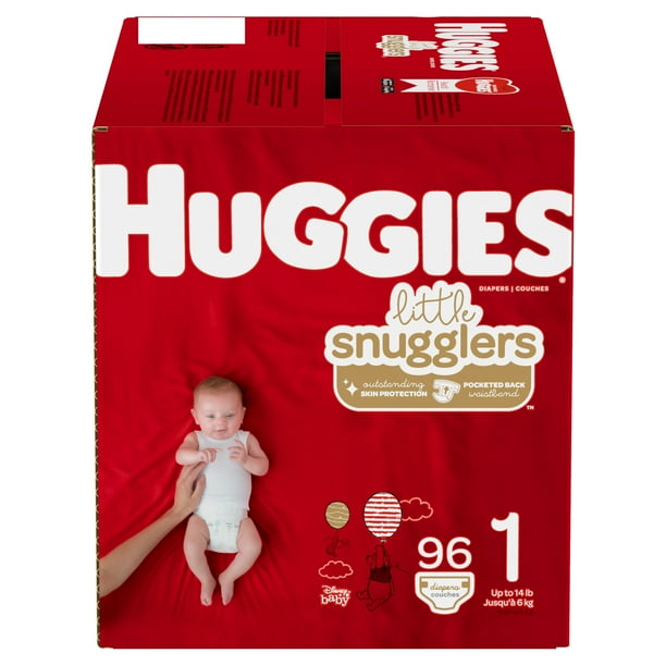 Huggies Little Snugglers Baby Diapers, Size 1, 96 Ct