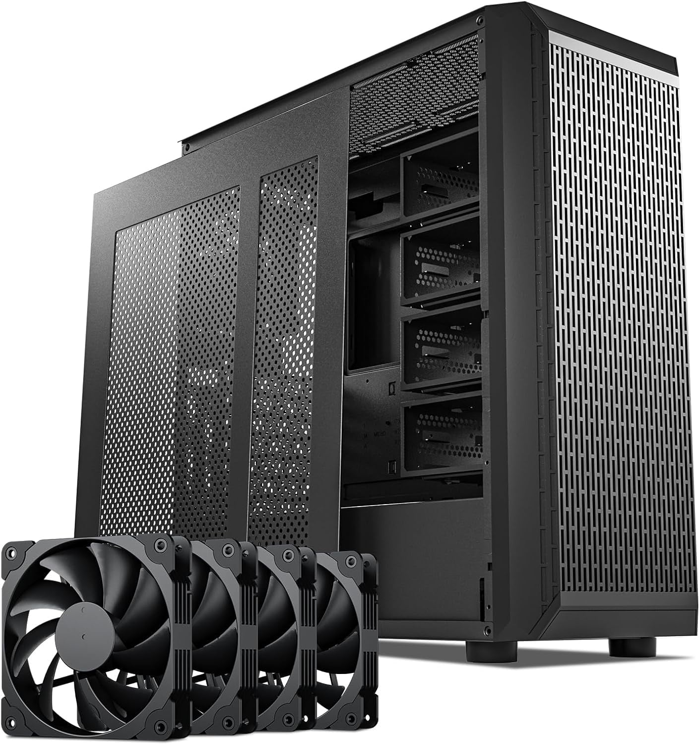 Mars Gaming Boitier Moyen Tour E-Atx Mc-Kx RGB Avec Panneau Vitré  Noir Atx Matx Mini Itx E Atx Pc Be 41289637