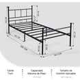 thumbnail image 2 of Cama Metal fácil Montaje con cabecera y pie, sin Funda colchón, 2 of 2
