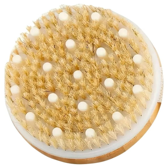 FORICOM Body Brush, Dry Brush, Bath Brush, Gentle Skin Exfoliation, Massage, Bamboo Wood To Improve Blood Circulation, Dry And Wet Smooth, Fresh Body Care
