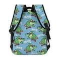 thumbnail image 4 of Rocae Crocodile Riding Skateboard Print Lightweight Casual Backpack Travel Hiking Backpack Carry on Laptop Backpack, 4 of 5