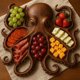 thumbnail image 2 of Advancent Bandeja de madera con forma de pulpo, fácil de limpiar, para fiestas y festivales. de charcutería con forma de pulpo. Almacenamiento y organización del hogar A, 2 of 6