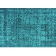 thumbnail image 1 of Ahgly Company Machine Washable Indoor Rectangle Oriental Turquoise Blue Industrial Area Rugs, 8' x 10', 1 of 4