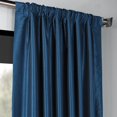 thumbnail image 3 of Half Price Drapes Storm Grey Grommet Faux Silk Room Darkening Curtains for Bedroom(1 Panel),50WX 96L, 3 of 6