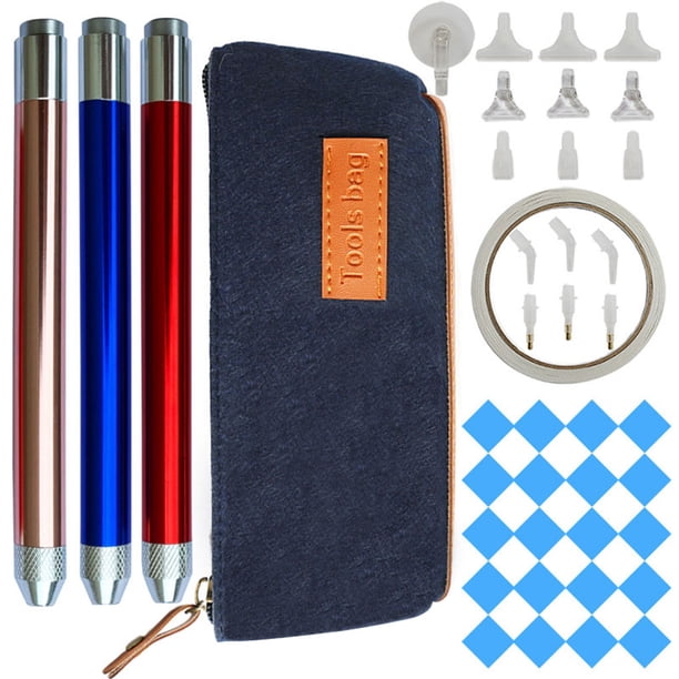 Herramientas de pintura de diamante 5D Set Point Drill Pen Head Pegamento Arcilla Artesanía de bricolaje para principiantes Aficionados Methold HA002146-00