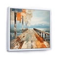 thumbnail image 2 of Designart "Perspective of the Coastal Pier III" Nautical & Beach Floater Framed Wall Art Print, 2 of 7