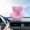 thumbnail image 6 of Doll Car Seat for 17cm Dolls, Doll Car Seat with Air Vent Clip and Desktop Stand, Cute and Functional Car Ornament for Doll Fans, Collectors [Bowknot] Pink, 6 of 8