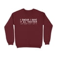 thumbnail image 6 of Funny I Swear I Have It All Together Quote Sweatshirt (Sand, 2XL), 6 of 14