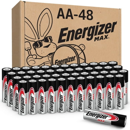 Energizer MAX AA Batteries (48 Pack), Double A Alkaline Batteries