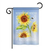 Breeze Decor BD-FL-G-104097-IP-BO-D-US18-BT 13 x 18.5 in. Summer Sunflower Spring Floral Impressions Decorative Garden Flag
