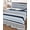 Navy blue, gray, light blue, variant on Quilt King Size Bedding Set, Navy Blue Gray Striped Reversible Summer Quilt 3 Pieces, Farmhouse Stripes Modern Abstract Art Lightweight Bedspreads Coverlets with 2 Pillow Shams for All Seasons