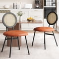thumbnail image 1 of QinaQin Juego de 2 sillas para comedor con asiento acolchado grueso y patas metálicas, diseño moderno negro y compacto, ideal para cocina, sala o espacios pequeños, 1 of 9