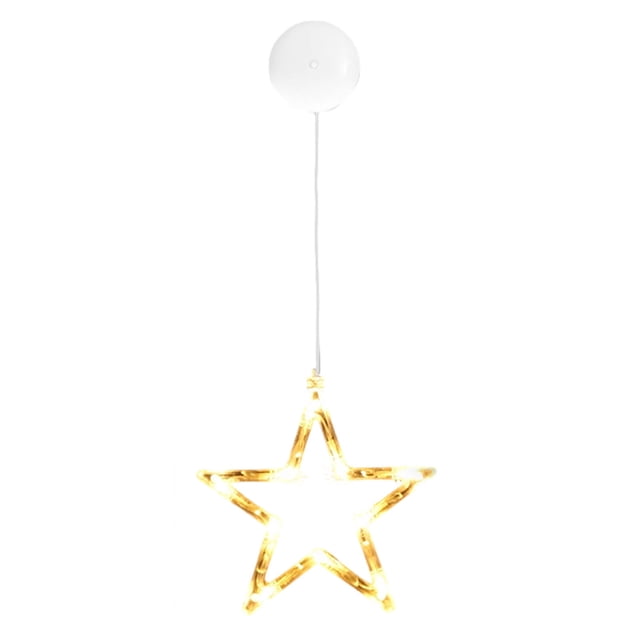 BKRE Suction Cup Christmas Lights Mini Suction Cup Lights For Windows Suction Cup Window Lights Battery Operated Holiday For Indoor Outdoor Festive Night Light Display (4 Styles)