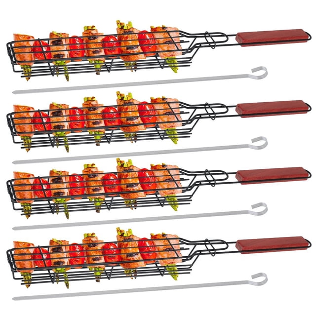 MesaSe Panier de Barbecue Portable Grille Filet Support de Grillage Outil de Rôtissage de Camping